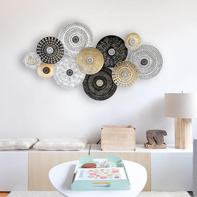 the Craftter Tribal Circles Metal Wall Art