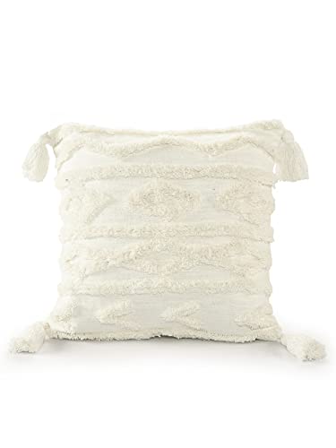 Tasselled and tufted cushion covers perfectly embody the boho vibe due to their textured designs, cozy appearance, and artisanal feel