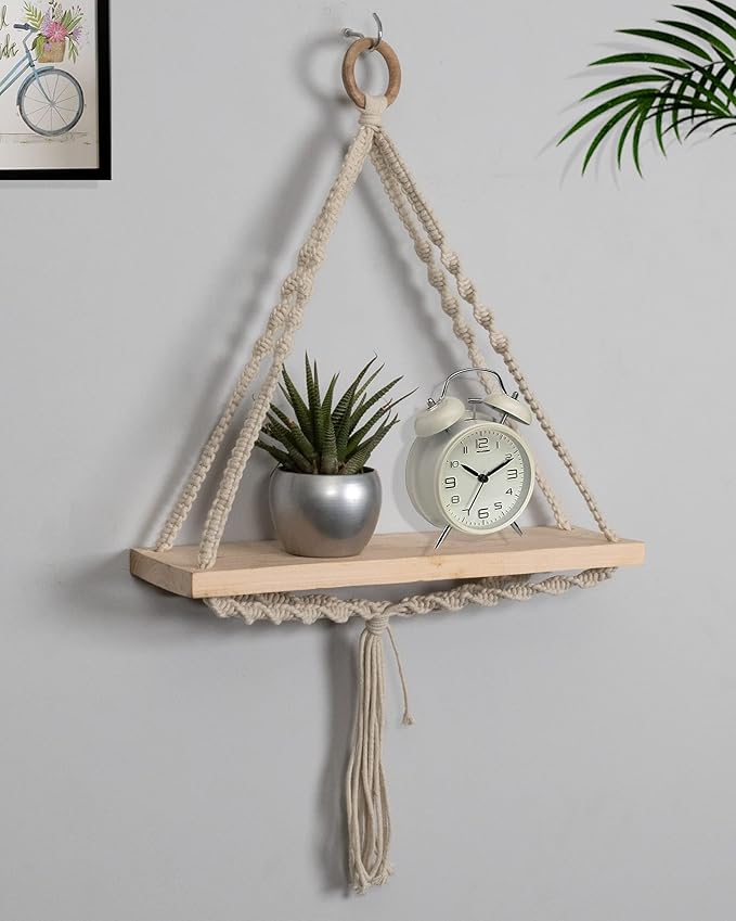 macramé wall hanging shelves are an excellent choice